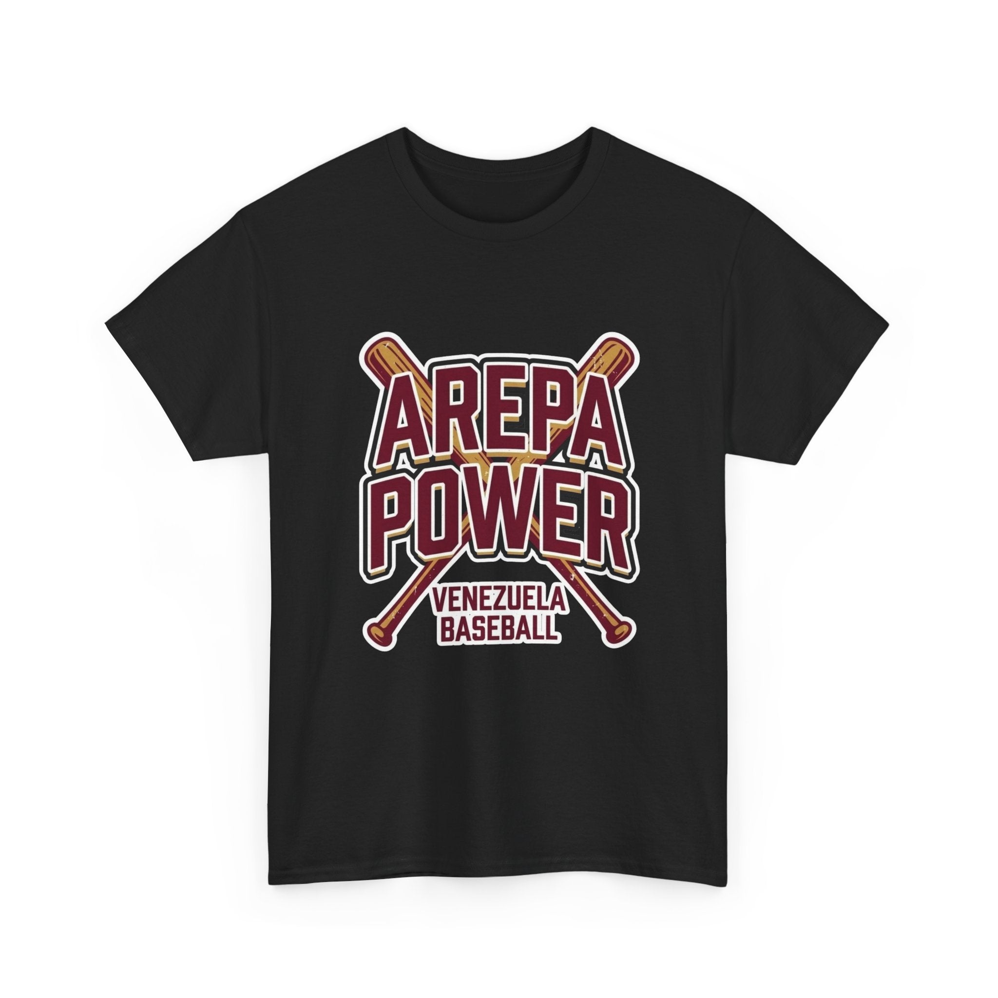 Arepa Power Baseball Tee — Venezuela Baseball Fan Shirt