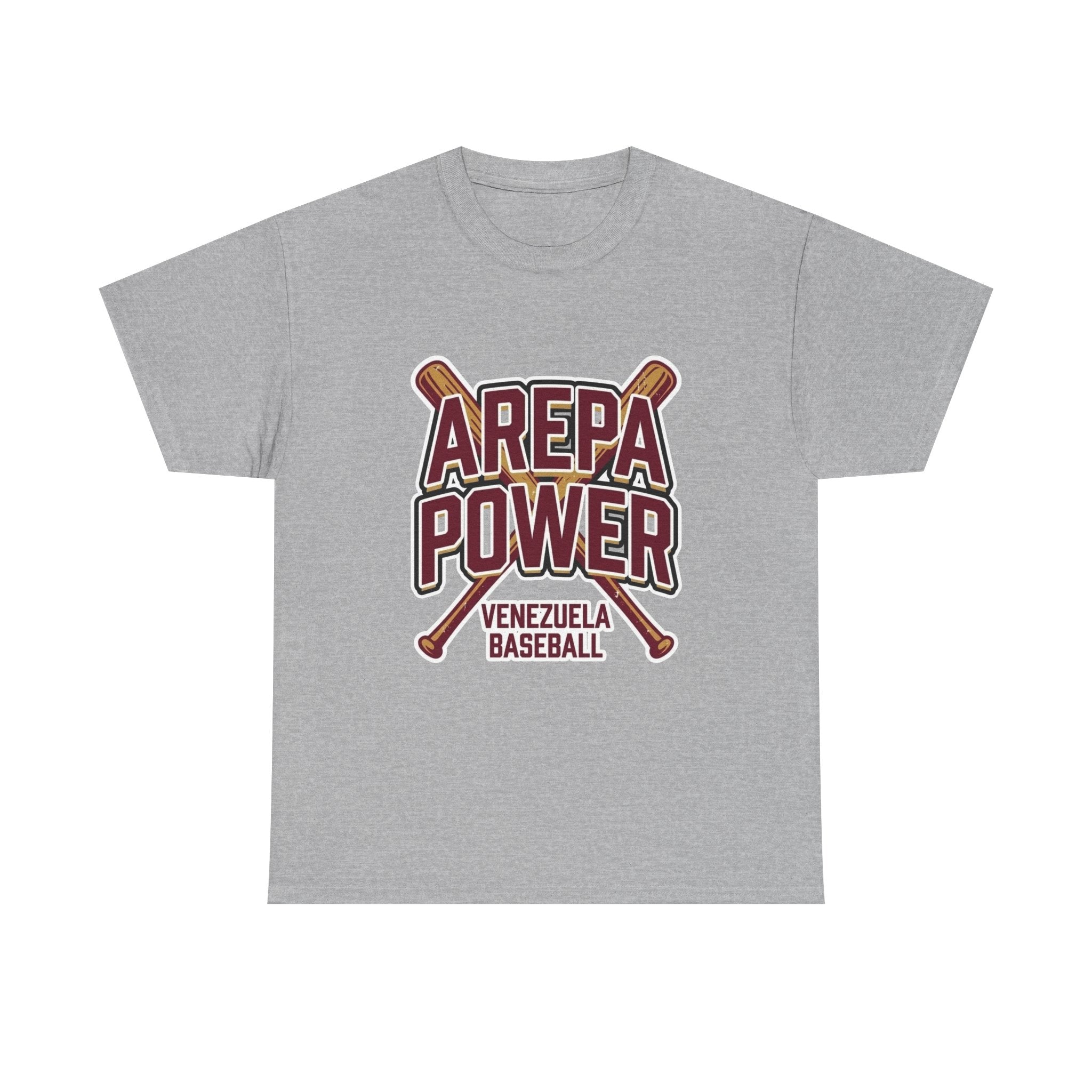 Arepa Power Baseball Tee — Venezuela Baseball Fan Shirt