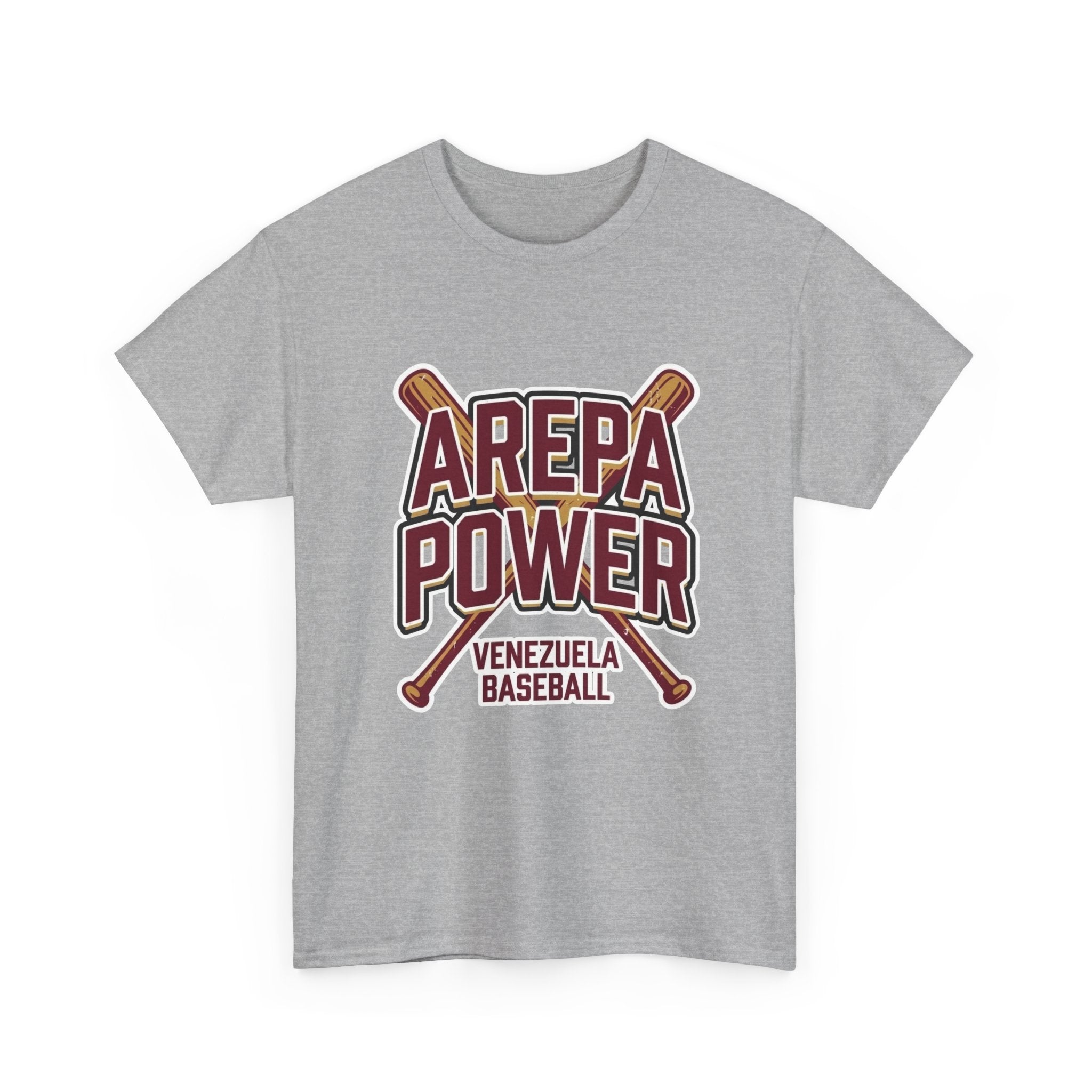 Arepa Power Baseball Tee — Venezuela Baseball Fan Shirt